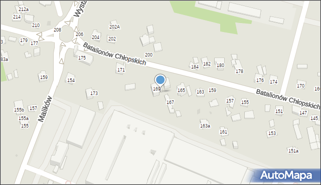 Kielce, Batalionów Chłopskich, 169b, mapa Kielc