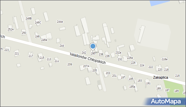 Kielce, Batalionów Chłopskich, 240, mapa Kielc