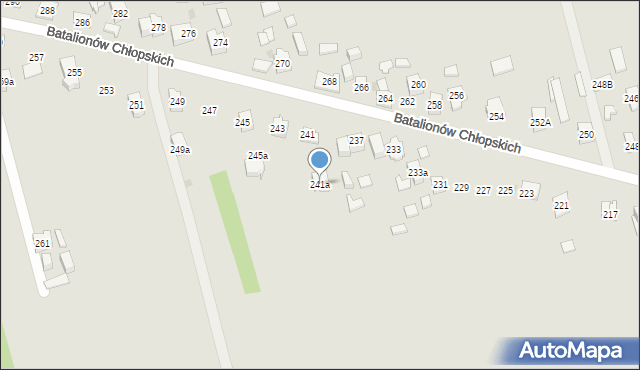 Kielce, Batalionów Chłopskich, 241a, mapa Kielc