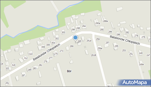 Kielce, Batalionów Chłopskich, 267, mapa Kielc