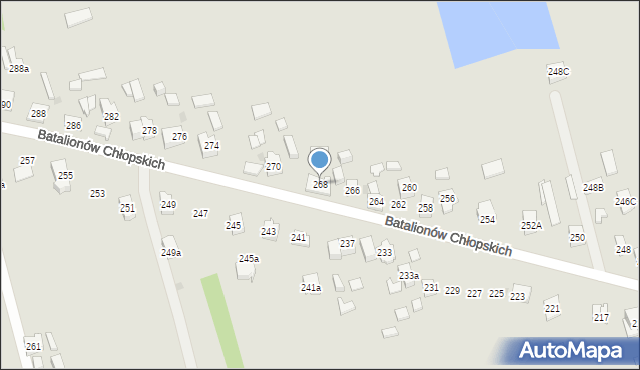 Kielce, Batalionów Chłopskich, 268, mapa Kielc