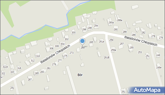 Kielce, Batalionów Chłopskich, 269, mapa Kielc