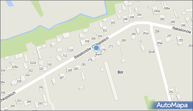 Kielce, Batalionów Chłopskich, 277, mapa Kielc
