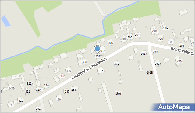 Kielce, Batalionów Chłopskich, 304, mapa Kielc