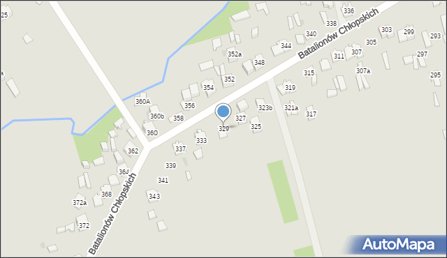 Kielce, Batalionów Chłopskich, 329, mapa Kielc