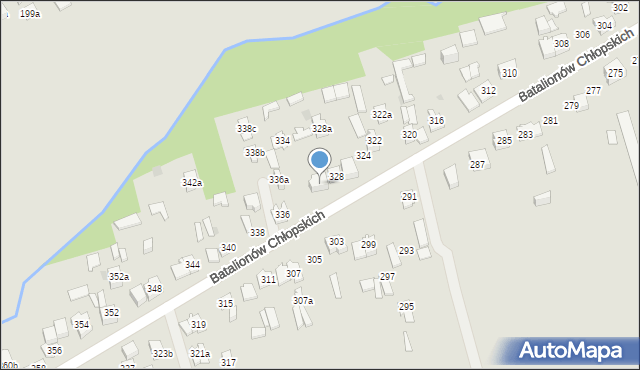 Kielce, Batalionów Chłopskich, 330, mapa Kielc