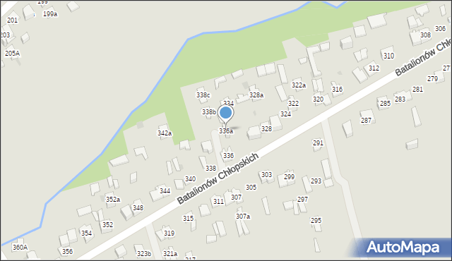 Kielce, Batalionów Chłopskich, 336a, mapa Kielc