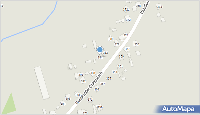 Kielce, Batalionów Chłopskich, 384, mapa Kielc