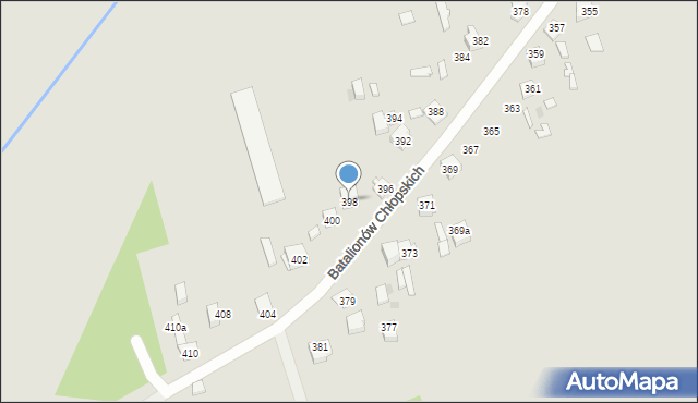 Kielce, Batalionów Chłopskich, 398, mapa Kielc