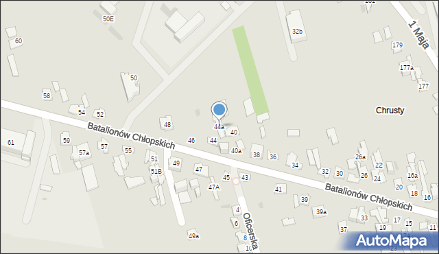 Kielce, Batalionów Chłopskich, 44a, mapa Kielc