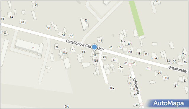 Kielce, Batalionów Chłopskich, 51A, mapa Kielc