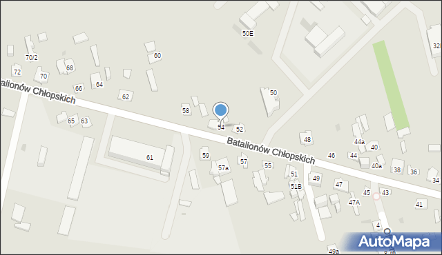 Kielce, Batalionów Chłopskich, 54, mapa Kielc