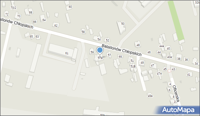 Kielce, Batalionów Chłopskich, 57a, mapa Kielc
