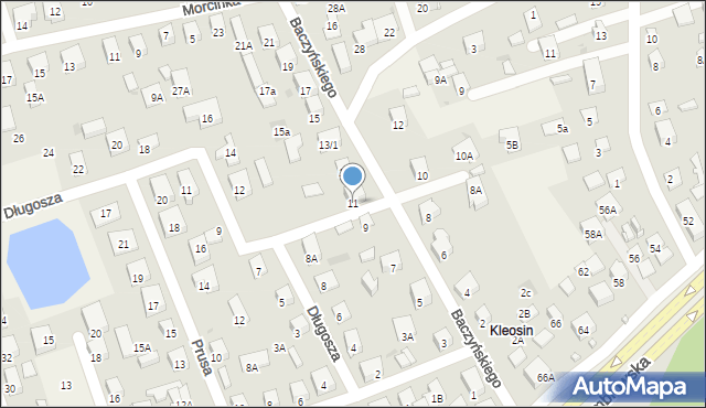 Kleosin, Baczyńskiego Krzysztofa Kamila, 11, mapa Kleosin