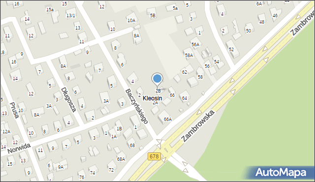 Kleosin, Baczyńskiego Krzysztofa Kamila, 2B, mapa Kleosin