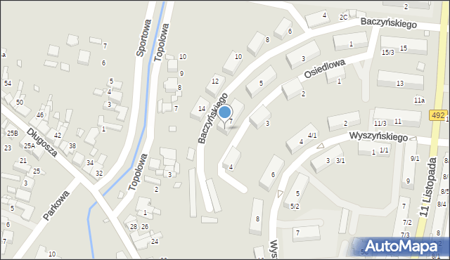 Kłobuck, Baczyńskiego Krzysztofa Kamila, 7/2, mapa Kłobuck