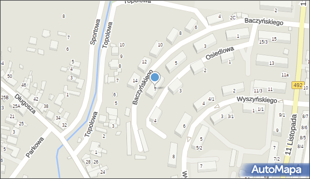 Kłobuck, Baczyńskiego Krzysztofa Kamila, 7, mapa Kłobuck