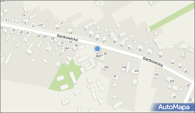 Kłomnice, Bartkowicka, 36A, mapa Kłomnice