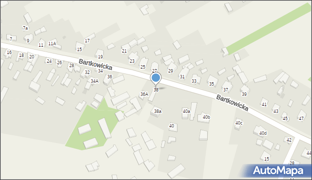 Kłomnice, Bartkowicka, 38, mapa Kłomnice