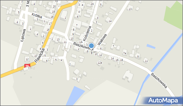 Kobylin, Baszkowska, 8, mapa Kobylin