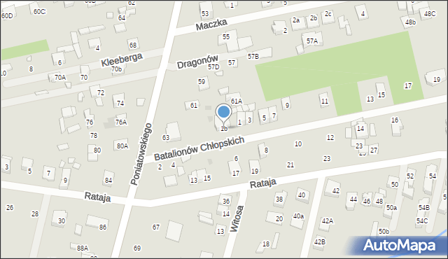 Kobyłka, Batalionów Chłopskich, 1b, mapa Kobyłka