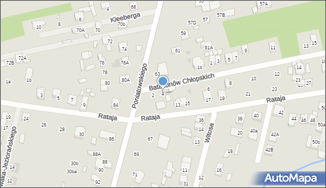 Kobyłka, Batalionów Chłopskich, 4, mapa Kobyłka