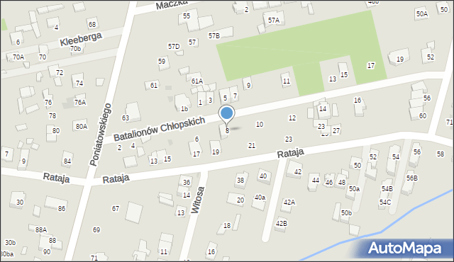 Kobyłka, Batalionów Chłopskich, 8, mapa Kobyłka