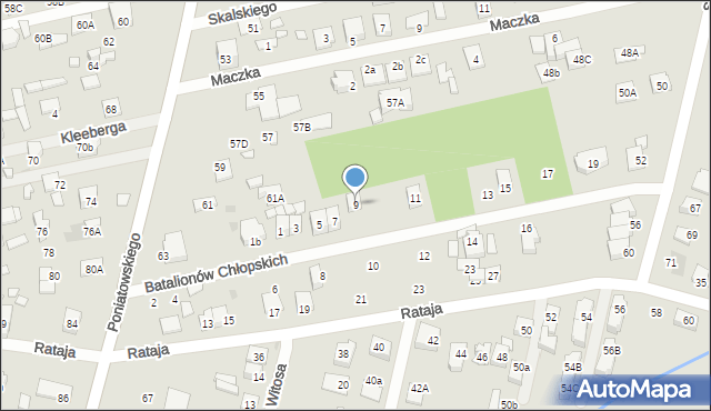 Kobyłka, Batalionów Chłopskich, 9, mapa Kobyłka