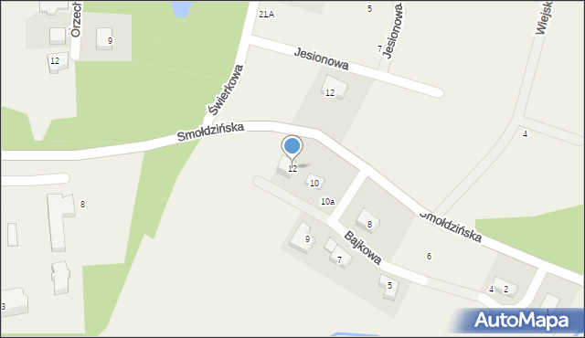 Kobysewo, Bajkowa, 12, mapa Kobysewo
