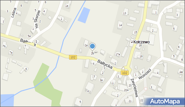 Kołczewo, Bałtycka, 2b, mapa Kołczewo