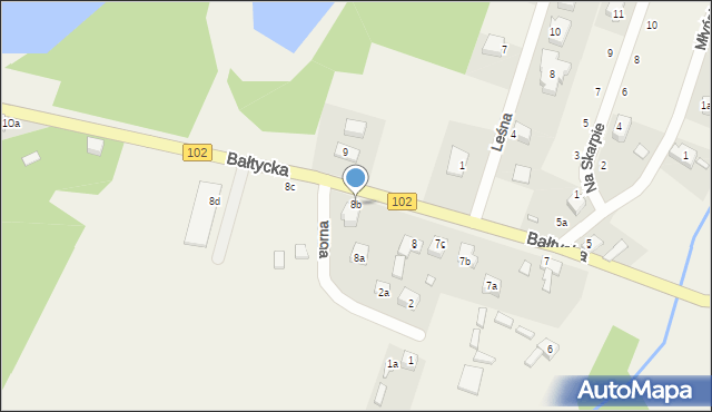 Kołczewo, Bałtycka, 8b, mapa Kołczewo