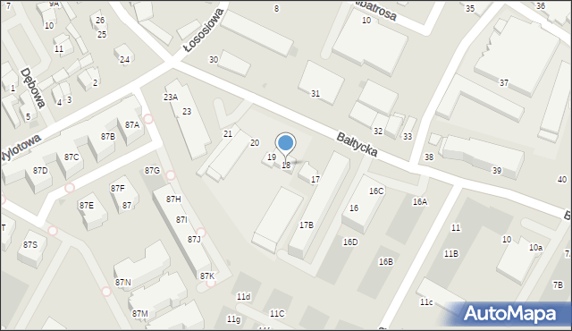 Kołobrzeg, Bałtycka, 18, mapa Kołobrzegu