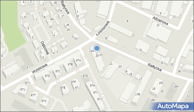 Kołobrzeg, Bałtycka, 23, mapa Kołobrzegu