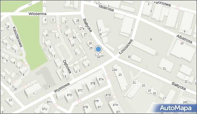 Kołobrzeg, Bałtycka, 24, mapa Kołobrzegu