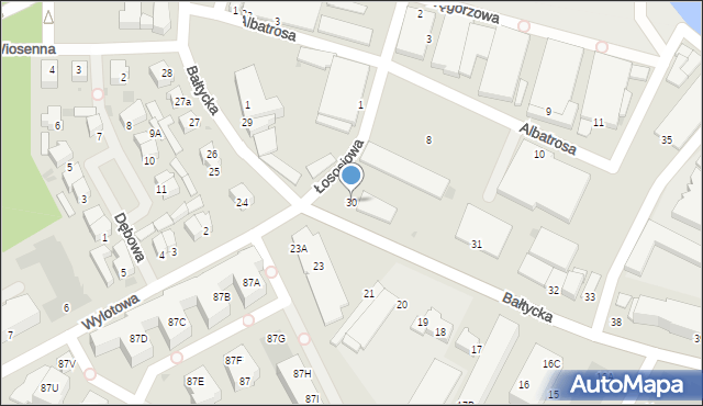 Kołobrzeg, Bałtycka, 30, mapa Kołobrzegu