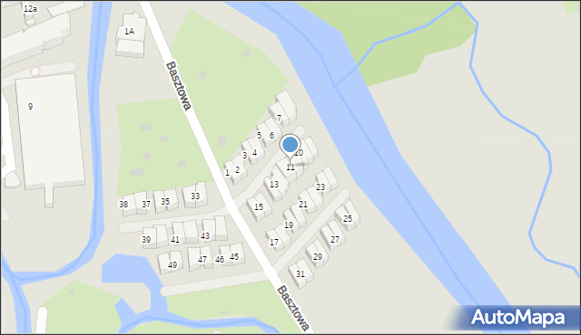 Kołobrzeg, Basztowa, 11, mapa Kołobrzegu