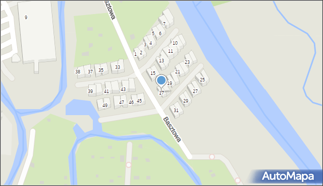 Kołobrzeg, Basztowa, 17, mapa Kołobrzegu