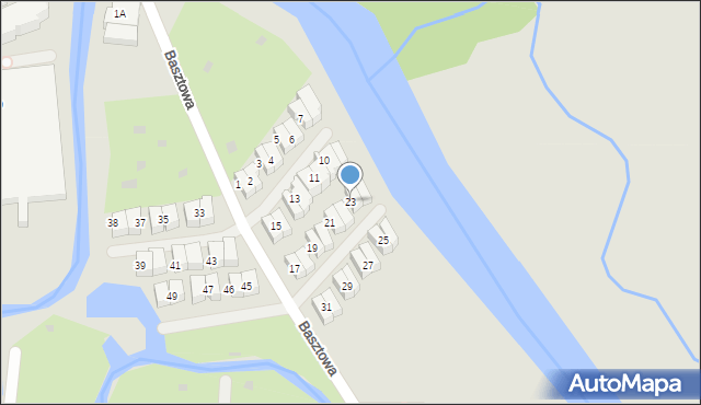 Kołobrzeg, Basztowa, 23, mapa Kołobrzegu