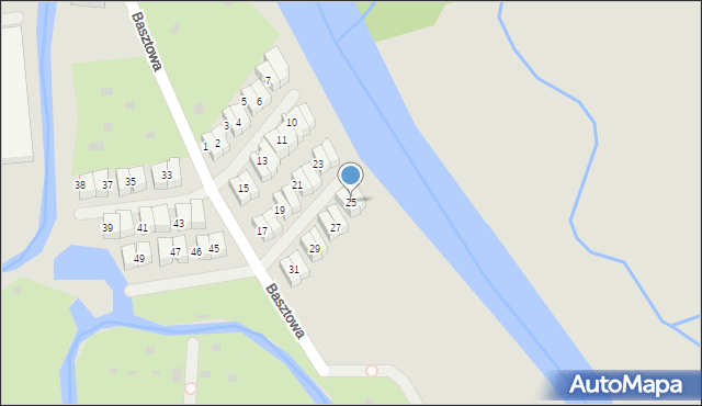 Kołobrzeg, Basztowa, 25, mapa Kołobrzegu