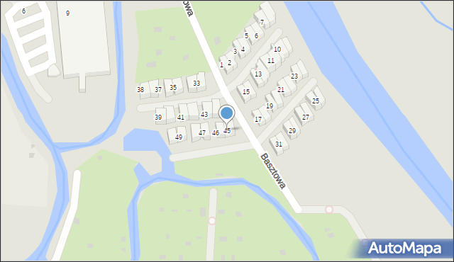 Kołobrzeg, Basztowa, 45, mapa Kołobrzegu