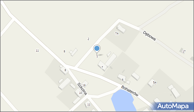 Kołowo, Barcza Klemensa, 1, mapa Kołowo