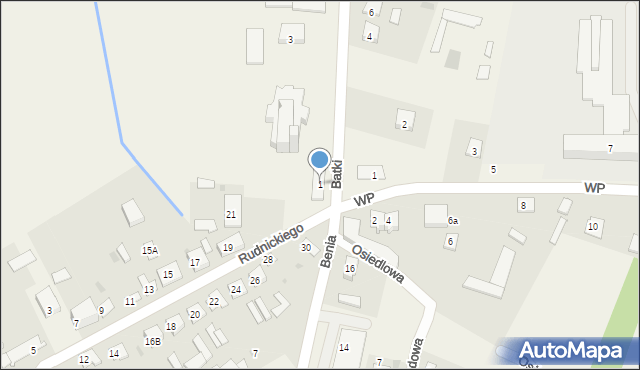 Komarówka Podlaska, Batki Waleriana, 1, mapa Komarówka Podlaska