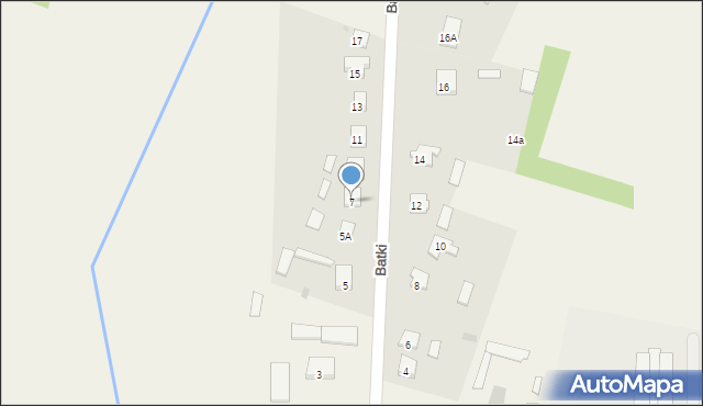 Komarówka Podlaska, Batki Waleriana, 7, mapa Komarówka Podlaska