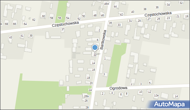 Konary, Bartkowska, 12, mapa Konary