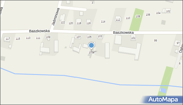 Konarzew, Baszkowska, 103a, mapa Konarzew