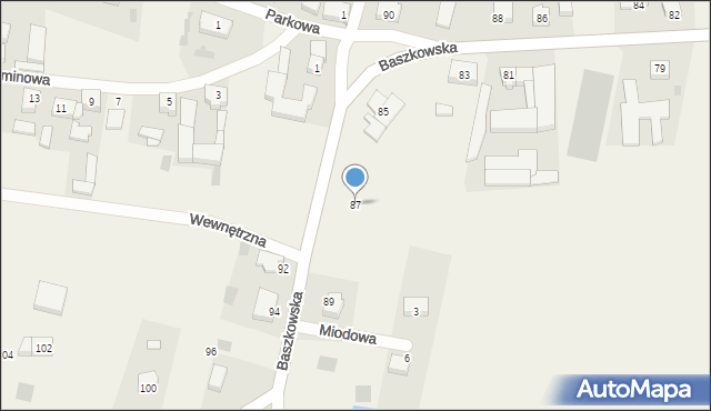 Konarzew, Baszkowska, 87, mapa Konarzew