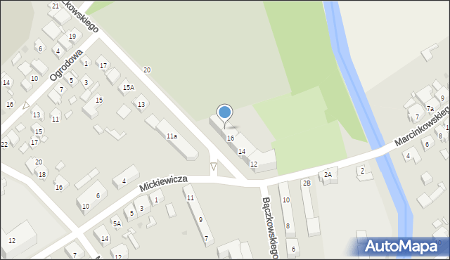Kościan, Bączkowskiego Piotra, ks., 18, mapa Kościan