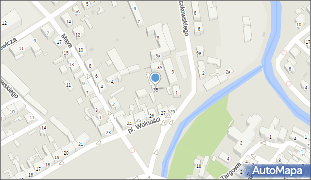Kościan, Bączkowskiego Piotra, ks., 3B, mapa Kościan