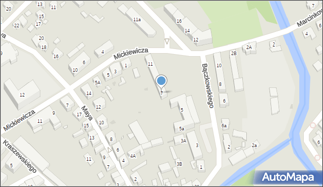 Kościan, Bączkowskiego Piotra, ks., 7, mapa Kościan