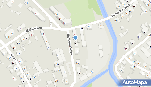 Kościan, Bączkowskiego Piotra, ks., 8, mapa Kościan